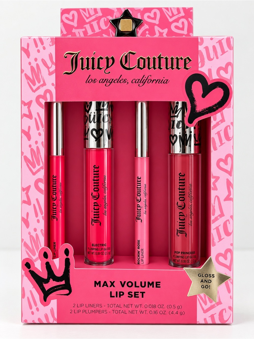 🌸Juicy Couture Max Volume Lip Set — Hot Pink & Rose